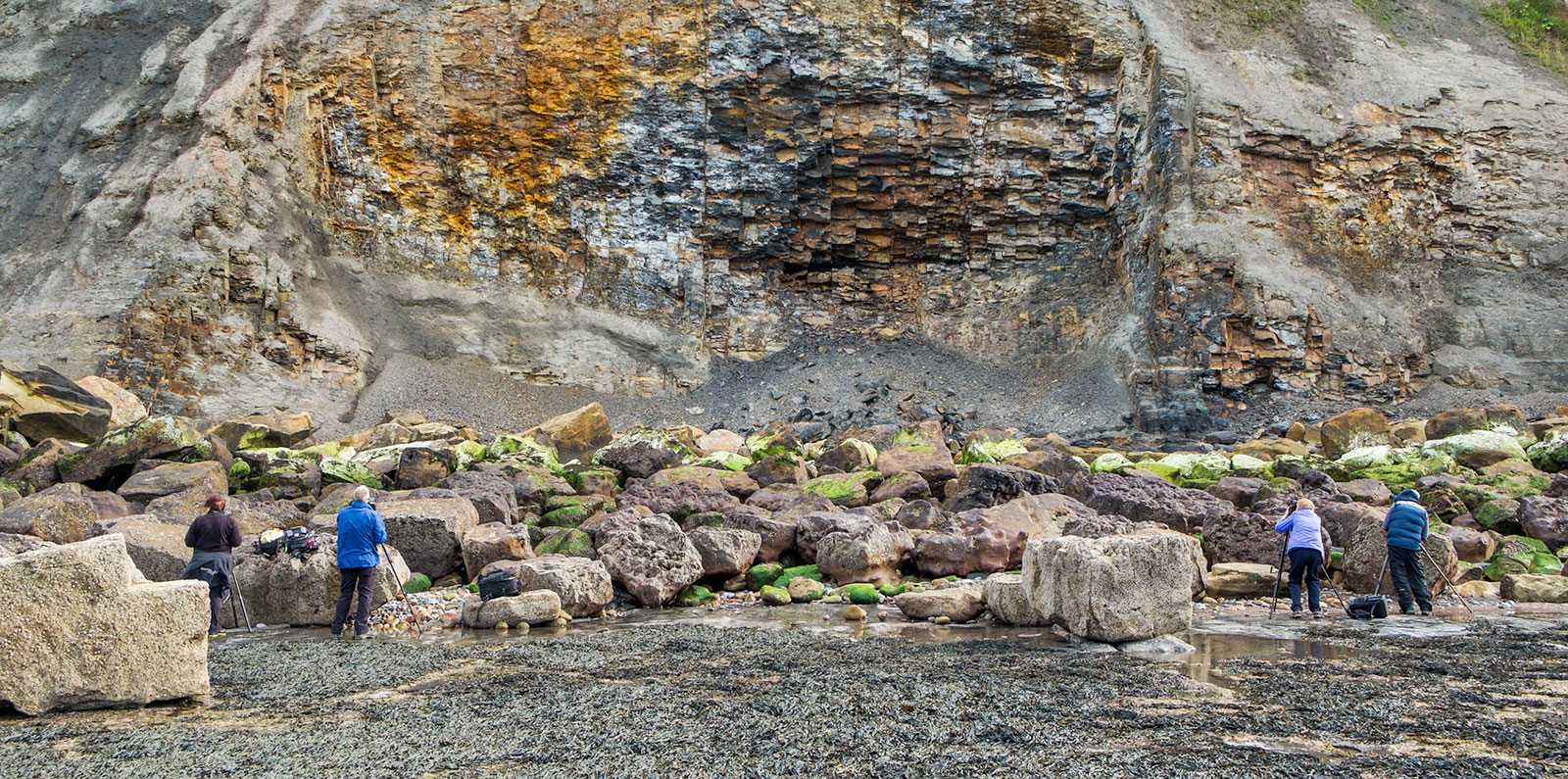 Cliff worship or standing on the naught step? Lesley suggested the latter!