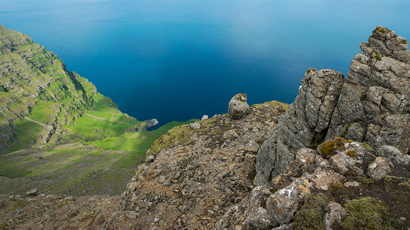 the summit of Villingadalsfjall - the Faroes 3rd highest peak (I think) - Fuji XE-1 and 14mm lens