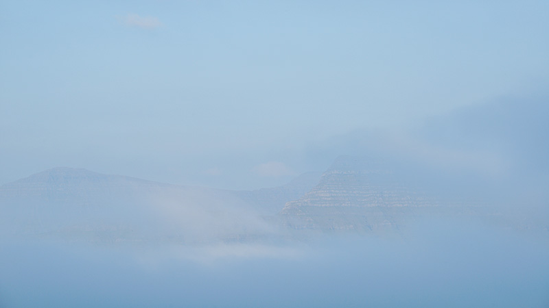 A hint of the mountains of Kalsoy - Nikon D800e and 70-200 f4 lens