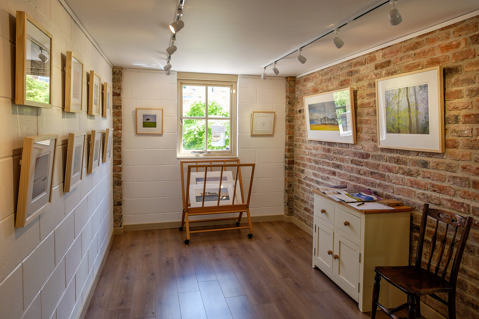 My new studio / gallery - the first few pictures are on the walls, with many more going up this week!